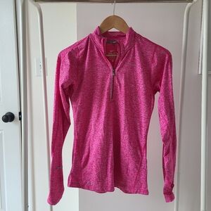 Nike Pink Long Sleeve Half-Zip Top